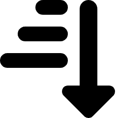 Sort Ascending Icon from Micro Solid Set