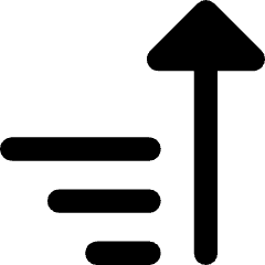 Sort Ascending Icon from Core Remix Set