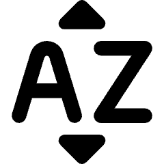 Sort By Alphabet Icon from Core Solid Set