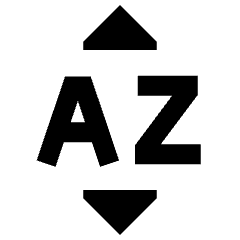 Sort By Alphabet Icon from Sharp Solid Set