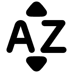 Sort By Alphabet Icon from Plump Solid Set