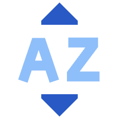 Sort By Alphabet Icon from Sharp Flat Set