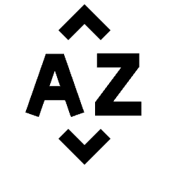 Sort By Alphabet Icon from Sharp Line Set