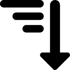 Sort Descending Icon from Core Solid Set