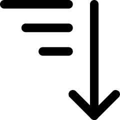 Sort Descending Icon from Core Line Set