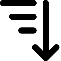 Sort Descending Icon from Micro Line Set