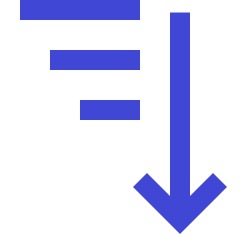 Sort Descending Icon from Sharp Duo Set