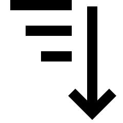 Sort Descending Icon from Sharp Line Set