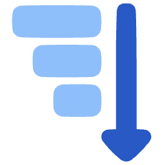 Sort Descending Icon from Plump Flat Set