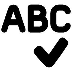 Spell Check Icon from Plump Solid Set