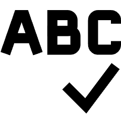 Spell Check Icon from Sharp Line Set