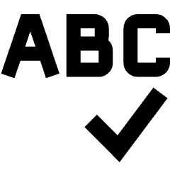 Spell Check Icon from Sharp Remix Set