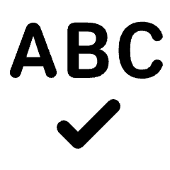 Spell Check Icon from Rounded Line - Streamline Material Set