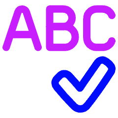 Spell Check Icon from Plump Neon Set