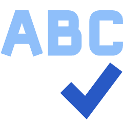 Spell Check Icon from Sharp Flat Set