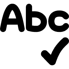 Spell Check Icon from Flex Solid Set
