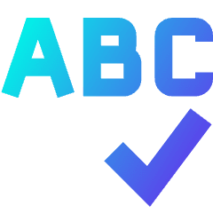 Spell Check Icon from Sharp Gradient Set