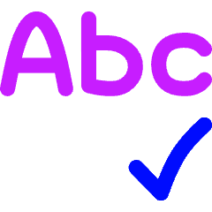 Spell Check Icon from Flex Neon Set
