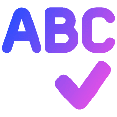 Spell Check Icon from Plump Gradient Set