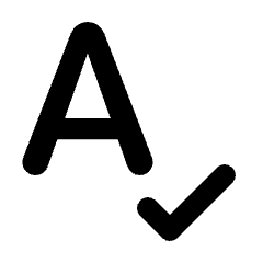 Spellcheck Fill Icon from Rounded Fill - Material Pro Set