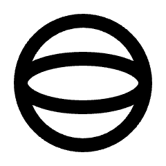 Sphere Shape Icon from Outlined Line - Streamline Material Set