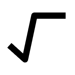 Square Root Icon from Outlined Line - Streamline Material Set