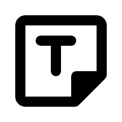 Sticky Note Icon from Rounded Line - Streamline Material Set