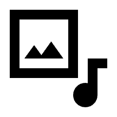 Stock Media Icon from Sharp Line - Streamline Material Set