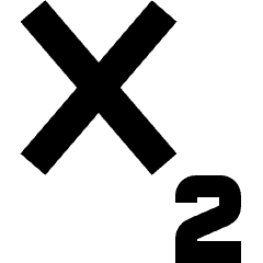 Subscript 1 Icon from Sharp Solid Set
