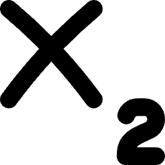 Subscript 1 Icon from Flex Solid Set