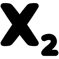 Subscript 1 Icon from Plump Solid Set