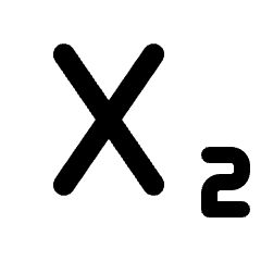 Subscript Icon from Rounded Line - Material Pro Set