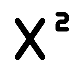 Superscript Icon from Rounded Line - Material Pro Set