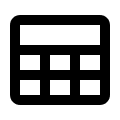 Table Icon from Rounded Line - Streamline Material Set