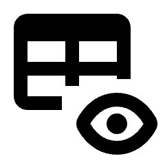 Table Eye Icon from Rounded Line - Streamline Material Set