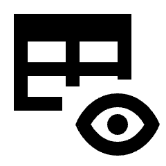 Table Eye Icon from Sharp Line - Streamline Material Set