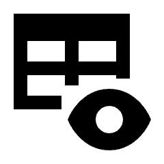 Table Eye Fill Icon from Sharp Fill - Streamline Material Set