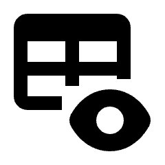 Table Eye Fill Icon from Rounded Fill - Streamline Material Set