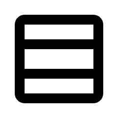 Table Rows Icon from Rounded Line - Streamline Material Set