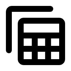 Table View Icon from Rounded Line - Material Pro Set