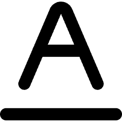 Text Character Icon from Micro Line Set