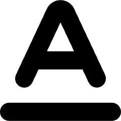 Text Character Icon from Micro Solid Set