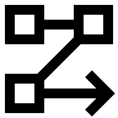 Text Flow Rows Icon from Sharp Line Set