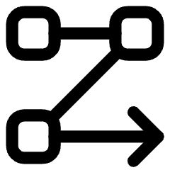 Text Flow Rows Icon from Core Line Set