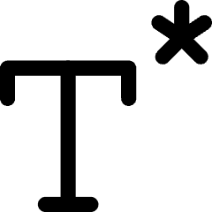 Text Footnote Icon from Core Line Set