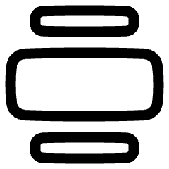 Text Image Center Large Icon from Plump Line Set