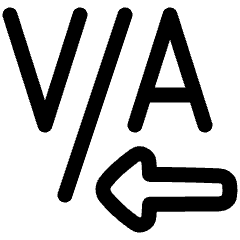 Text Kerning Icon from Plump Line Set