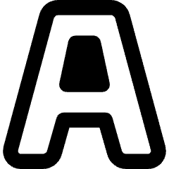 Text Outline Icon from Core Remix Set