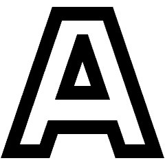 Text Outline Icon from Sharp Solid Set