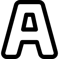 Text Outline Icon from Core Line Set